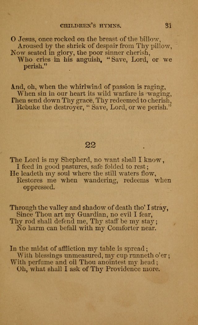 Hymns for First-Day Schools (Rev. and Enl.) page 31