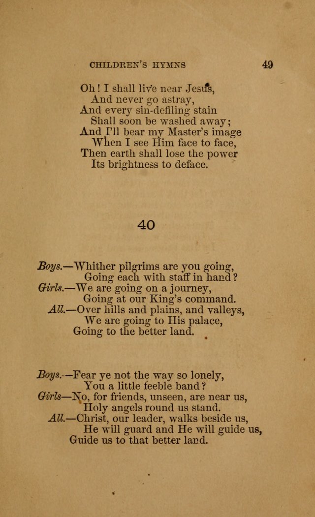 Hymns for First-Day Schools (Rev. and Enl.) page 49