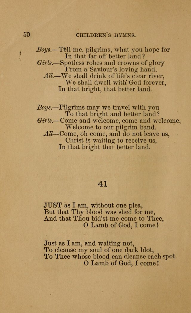 Hymns for First-Day Schools (Rev. and Enl.) page 50