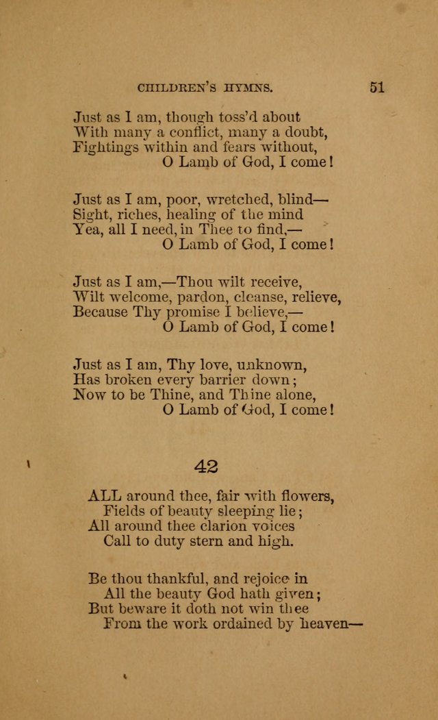 Hymns for First-Day Schools (Rev. and Enl.) page 51