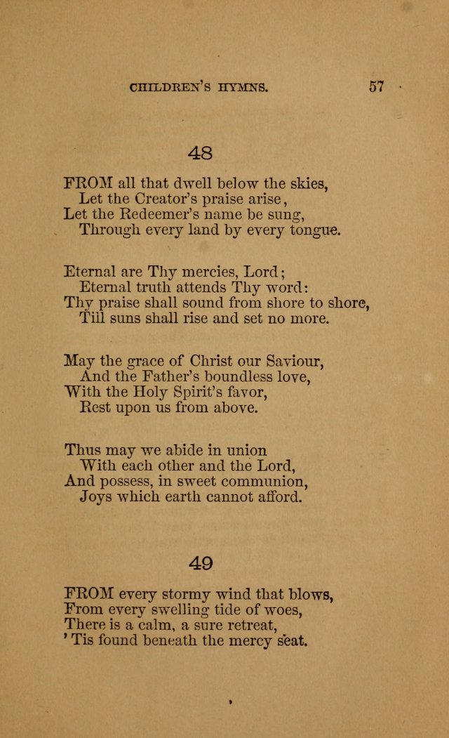 Hymns for First-Day Schools (Rev. and Enl.) page 57
