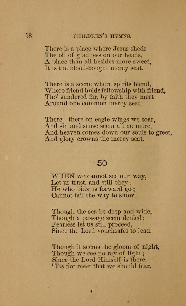 Hymns for First-Day Schools (Rev. and Enl.) page 58