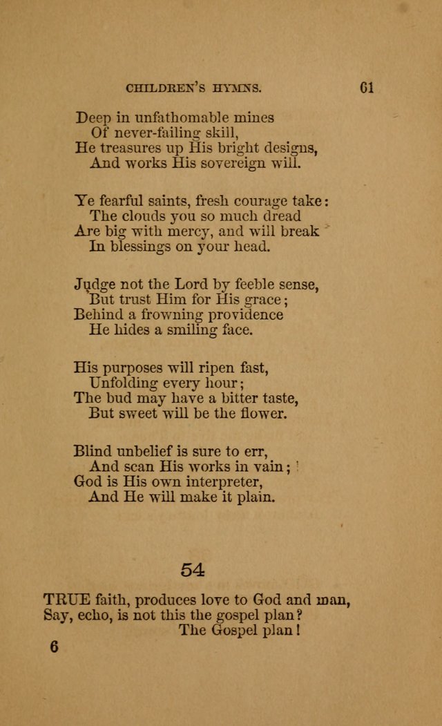 Hymns for First-Day Schools (Rev. and Enl.) page 61
