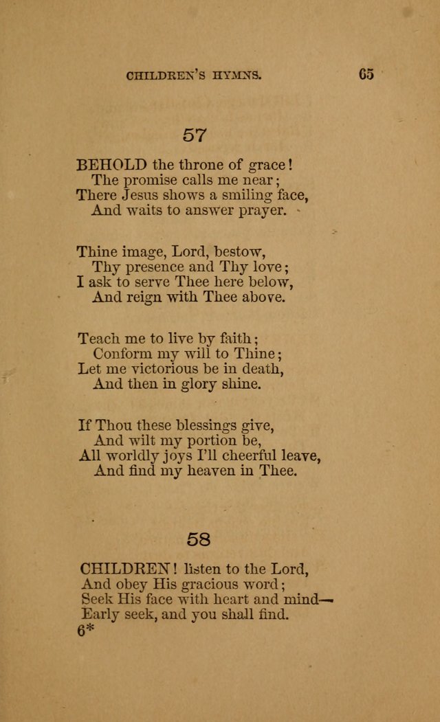 Hymns for First-Day Schools (Rev. and Enl.) page 65