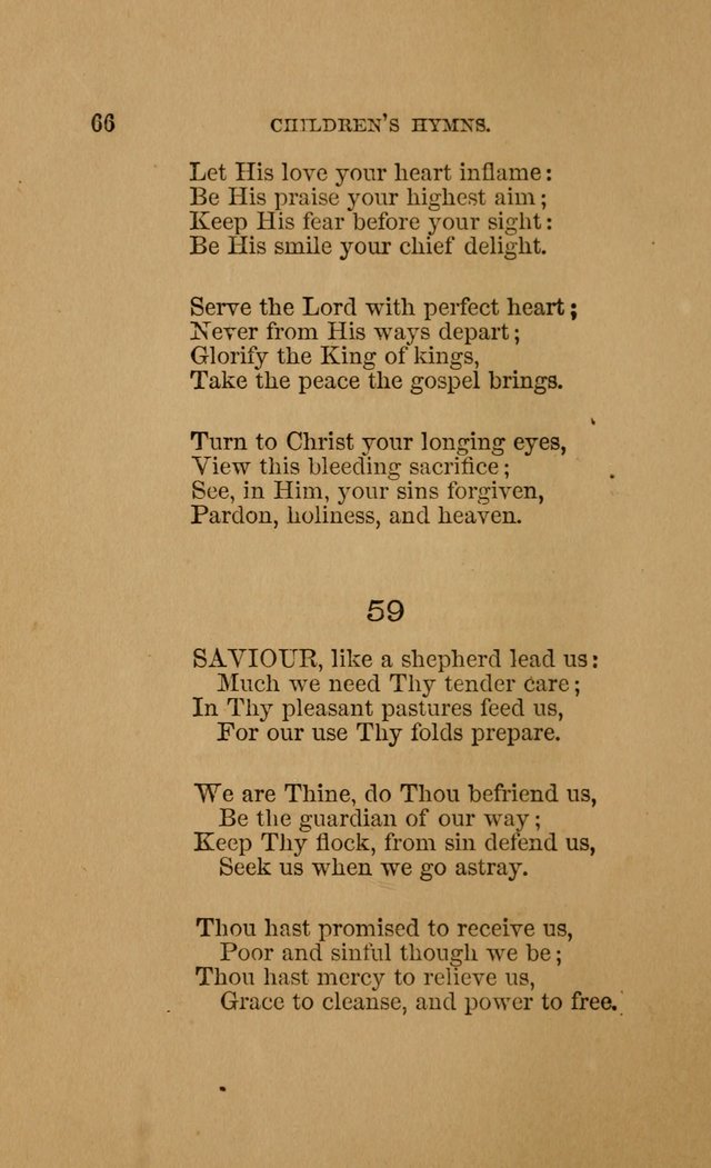 Hymns for First-Day Schools (Rev. and Enl.) page 66