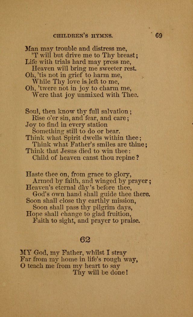 Hymns for First-Day Schools (Rev. and Enl.) page 69