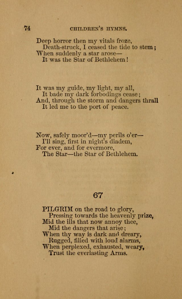 Hymns for First-Day Schools (Rev. and Enl.) page 74