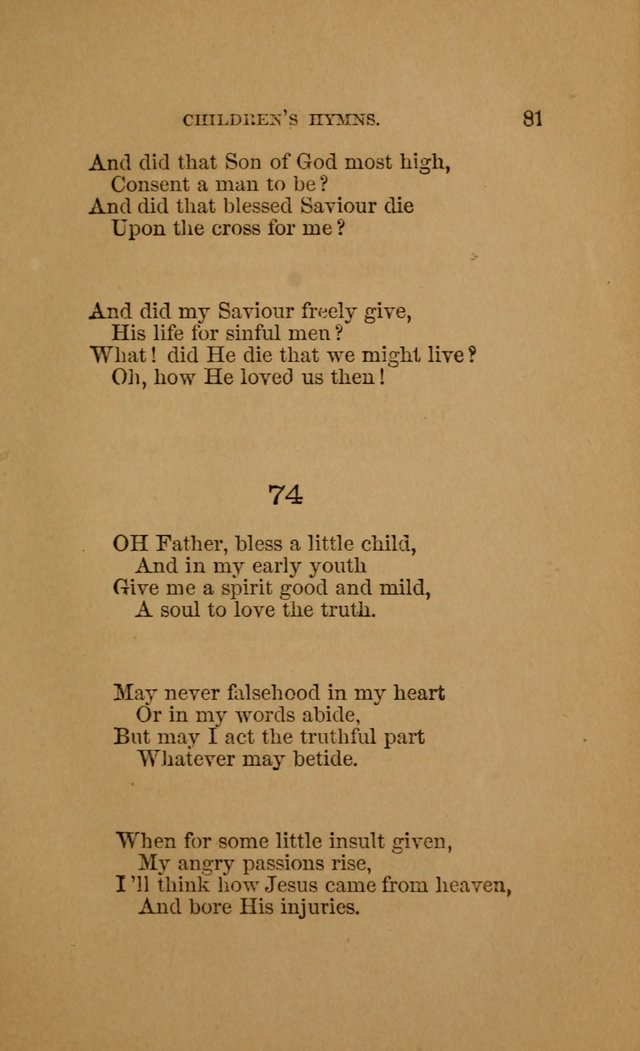 Hymns for First-Day Schools (Rev. and Enl.) page 81