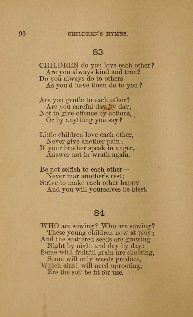 Hymns for First-Day Schools (Rev. and Enl.) page 90