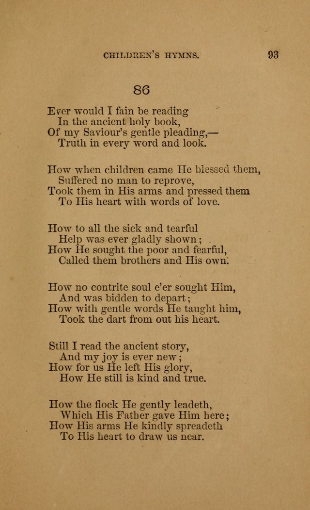Hymns for First-Day Schools (Rev. and Enl.) page 93