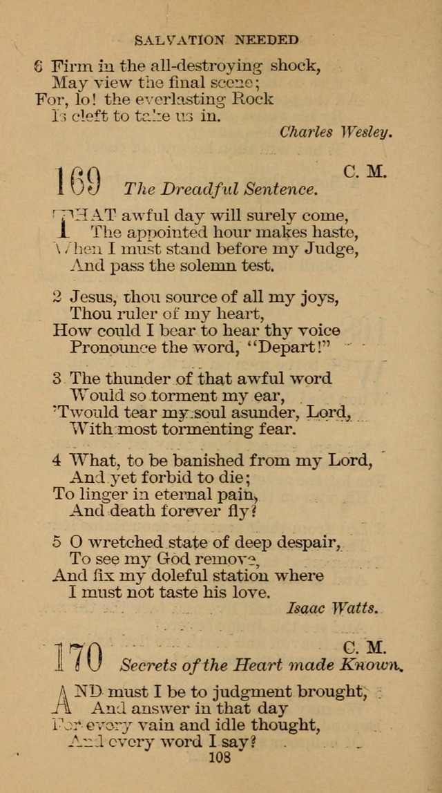 The Hymn Book of the Free Methodist Church page 110