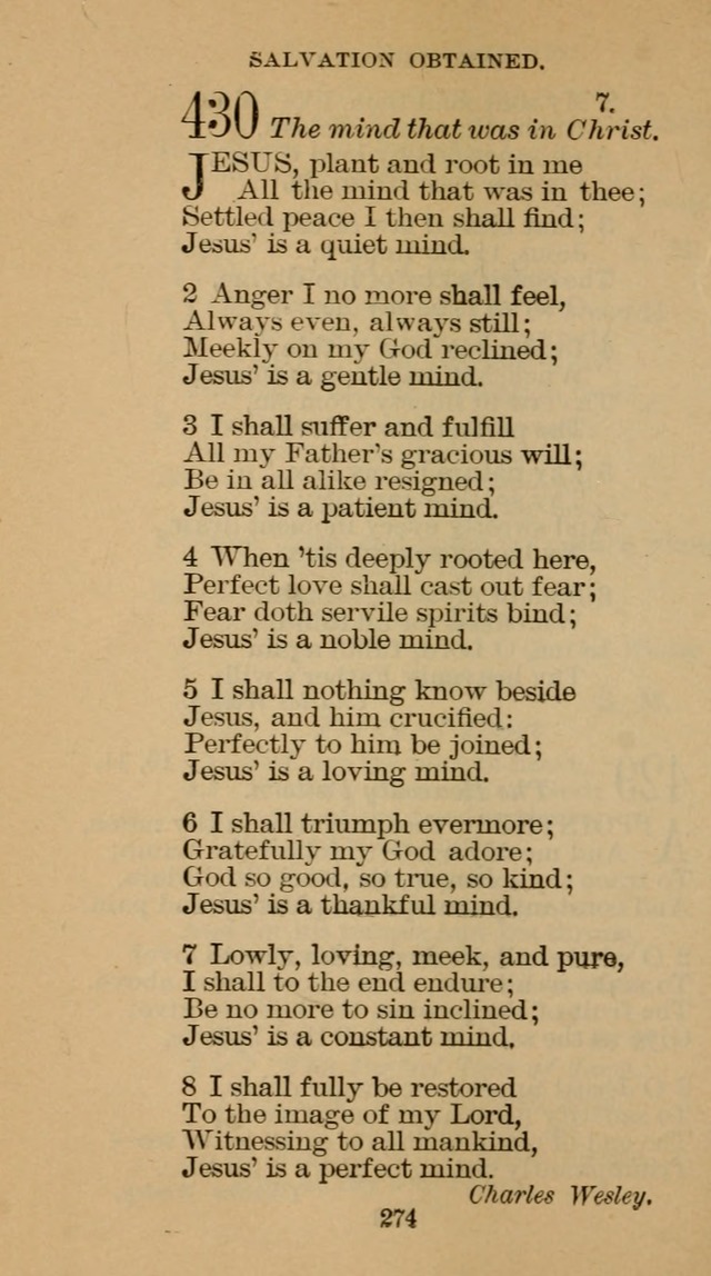 The Hymn Book of the Free Methodist Church page 276