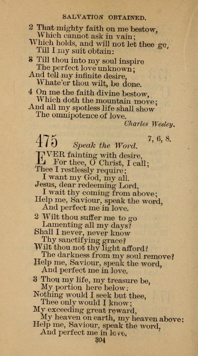 The Hymn Book of the Free Methodist Church page 306
