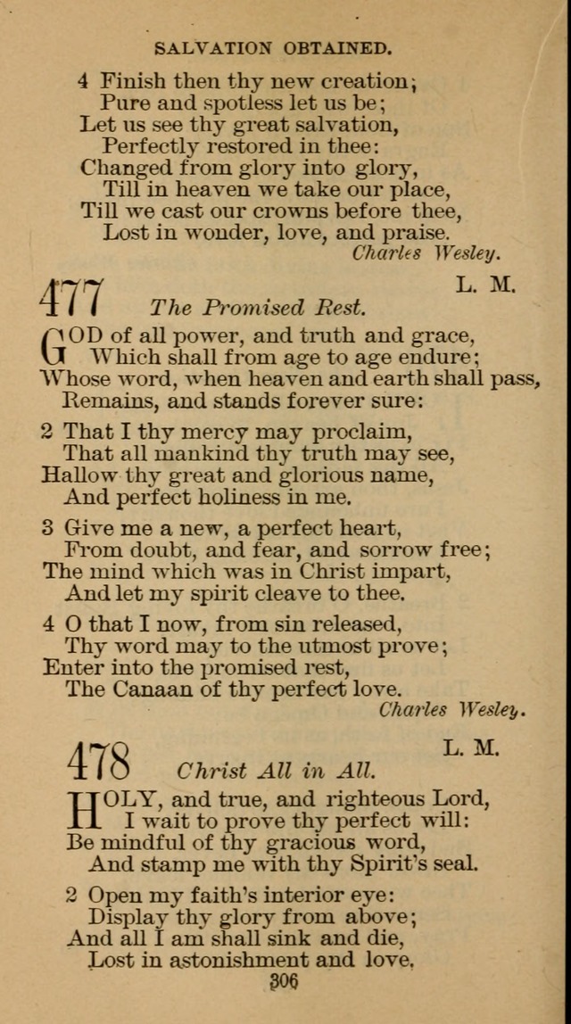 The Hymn Book of the Free Methodist Church page 308