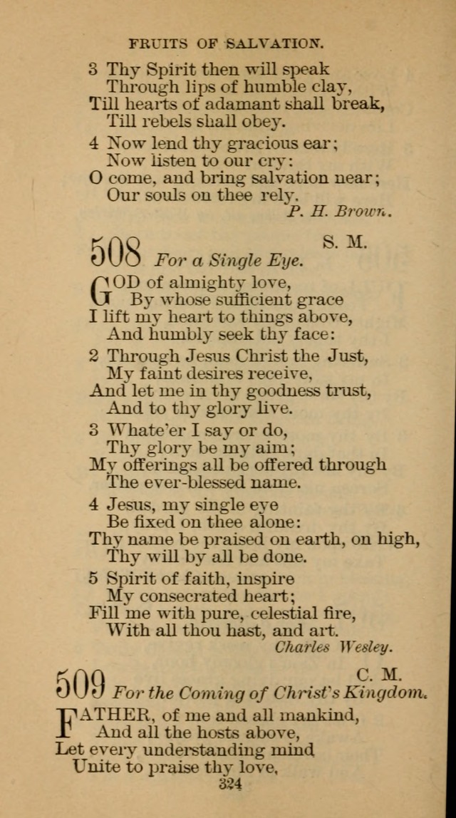 The Hymn Book of the Free Methodist Church page 326