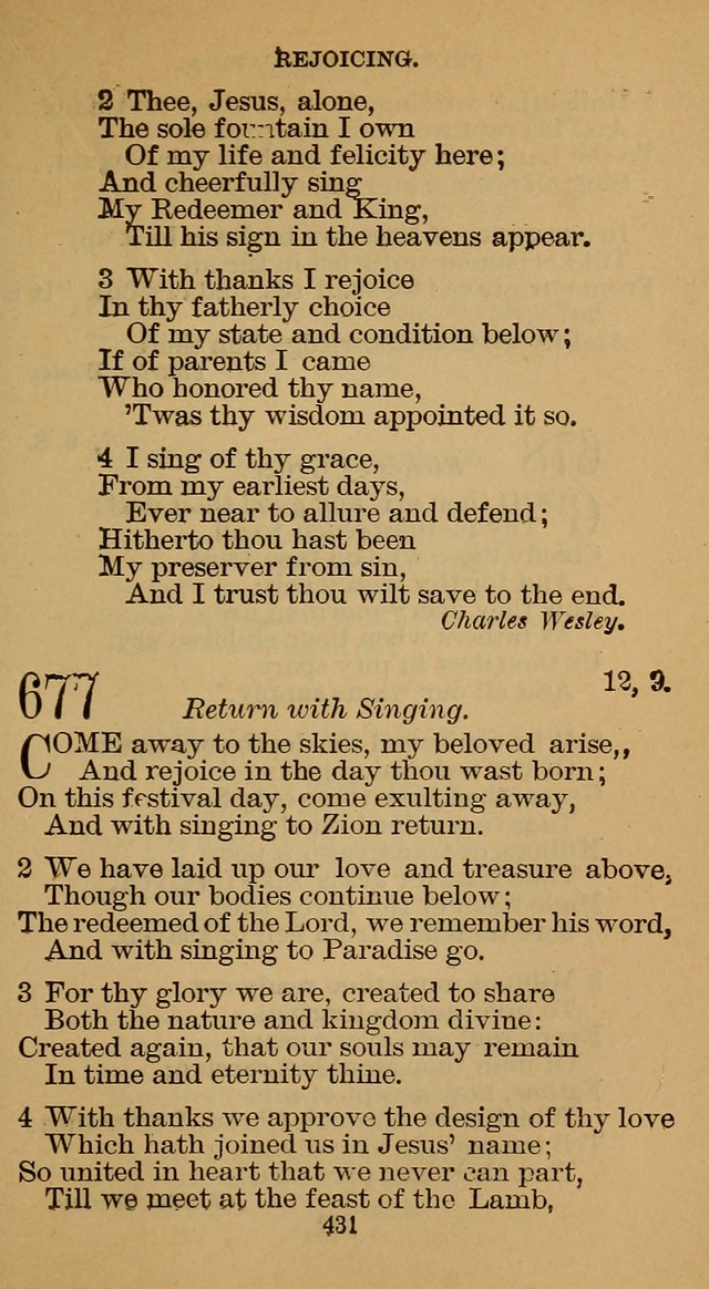 The Hymn Book of the Free Methodist Church page 433
