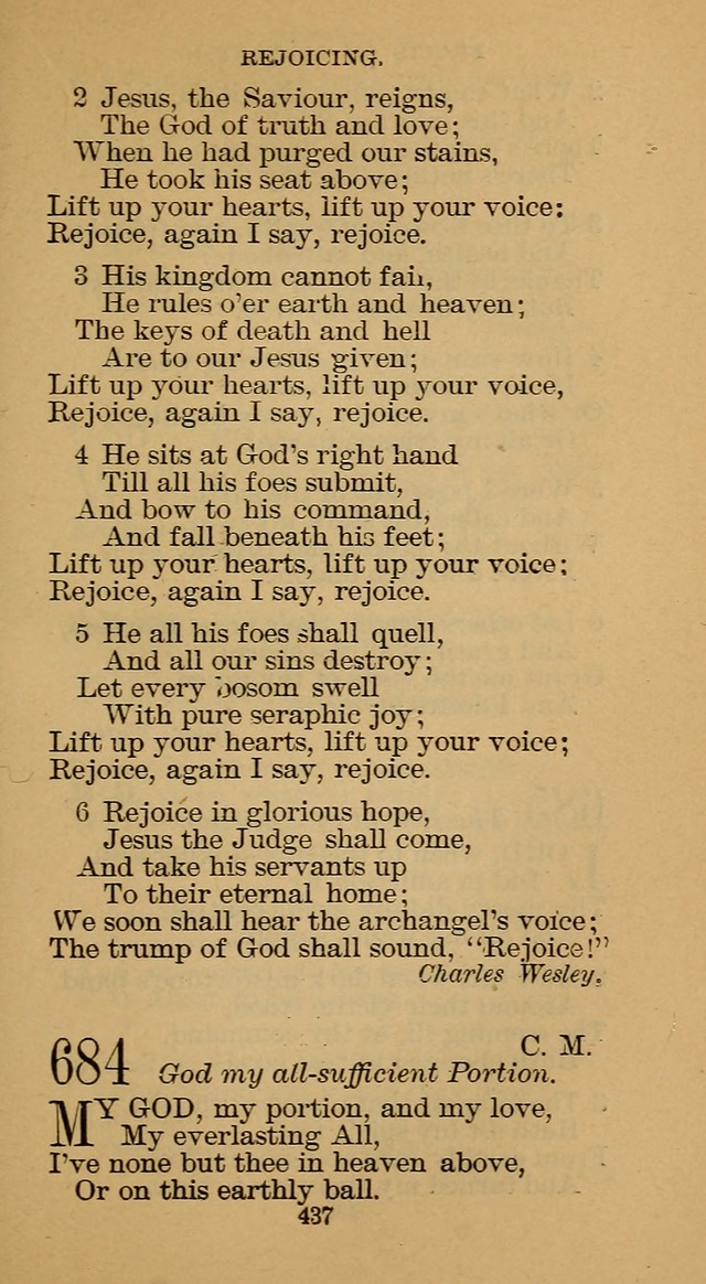 The Hymn Book of the Free Methodist Church page 439