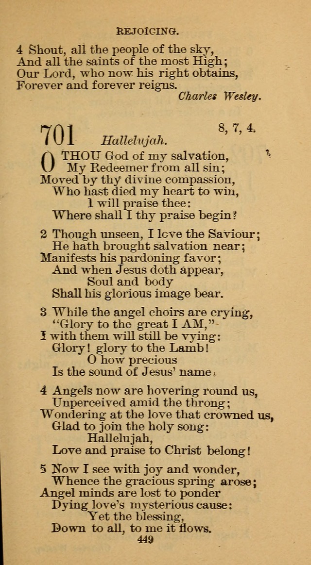 The Hymn Book of the Free Methodist Church page 451