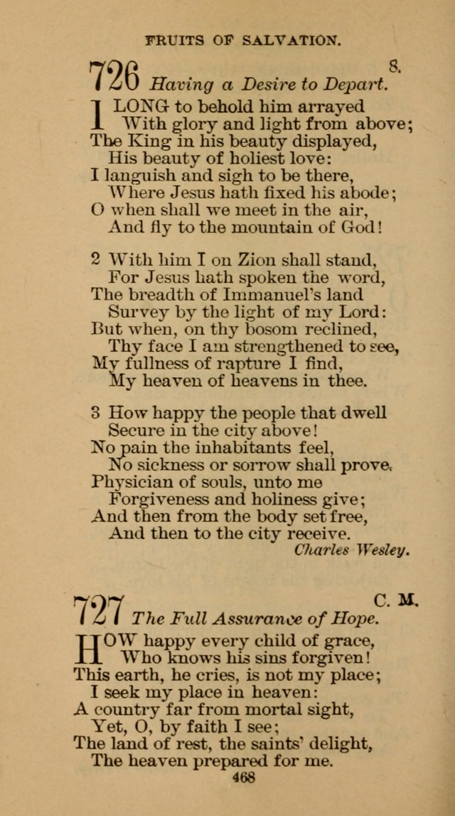The Hymn Book of the Free Methodist Church page 470