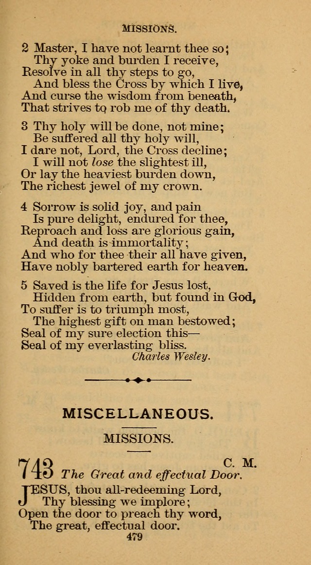 The Hymn Book of the Free Methodist Church page 481