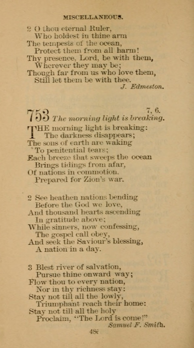 The Hymn Book of the Free Methodist Church page 488