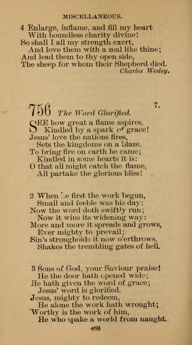 The Hymn Book of the Free Methodist Church page 490