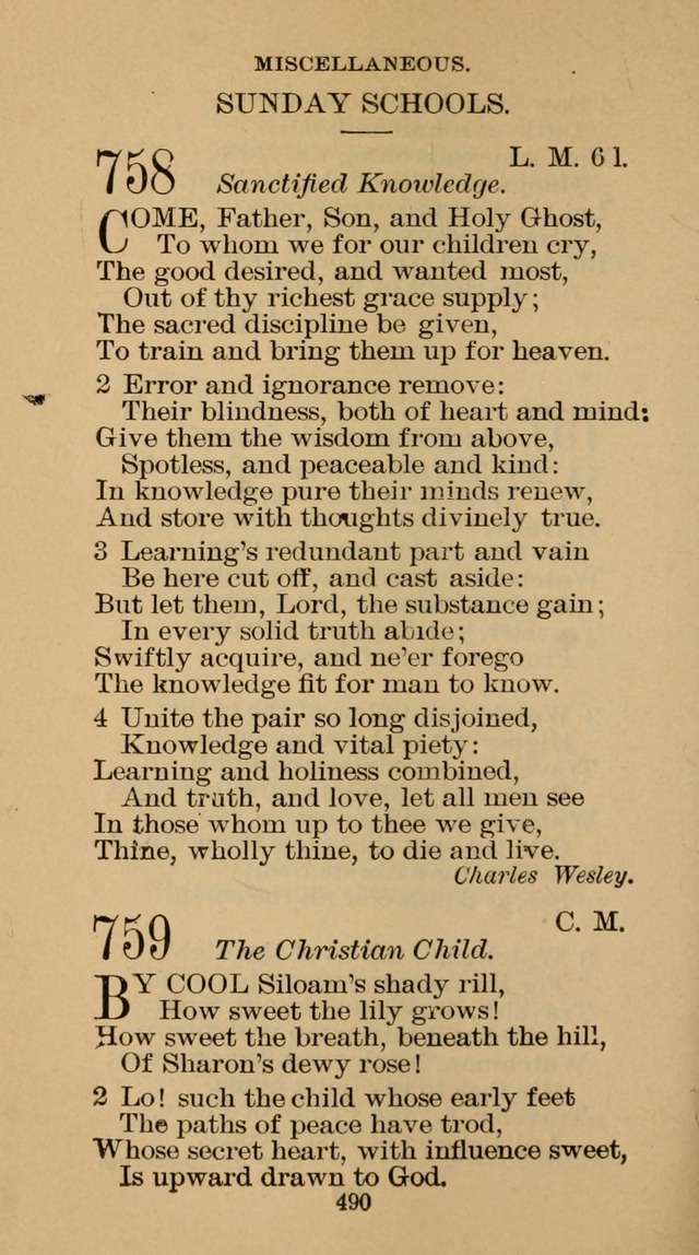 The Hymn Book of the Free Methodist Church page 492