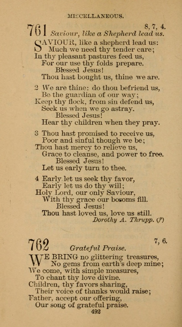 The Hymn Book of the Free Methodist Church page 494