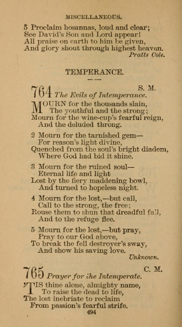 The Hymn Book of the Free Methodist Church page 496