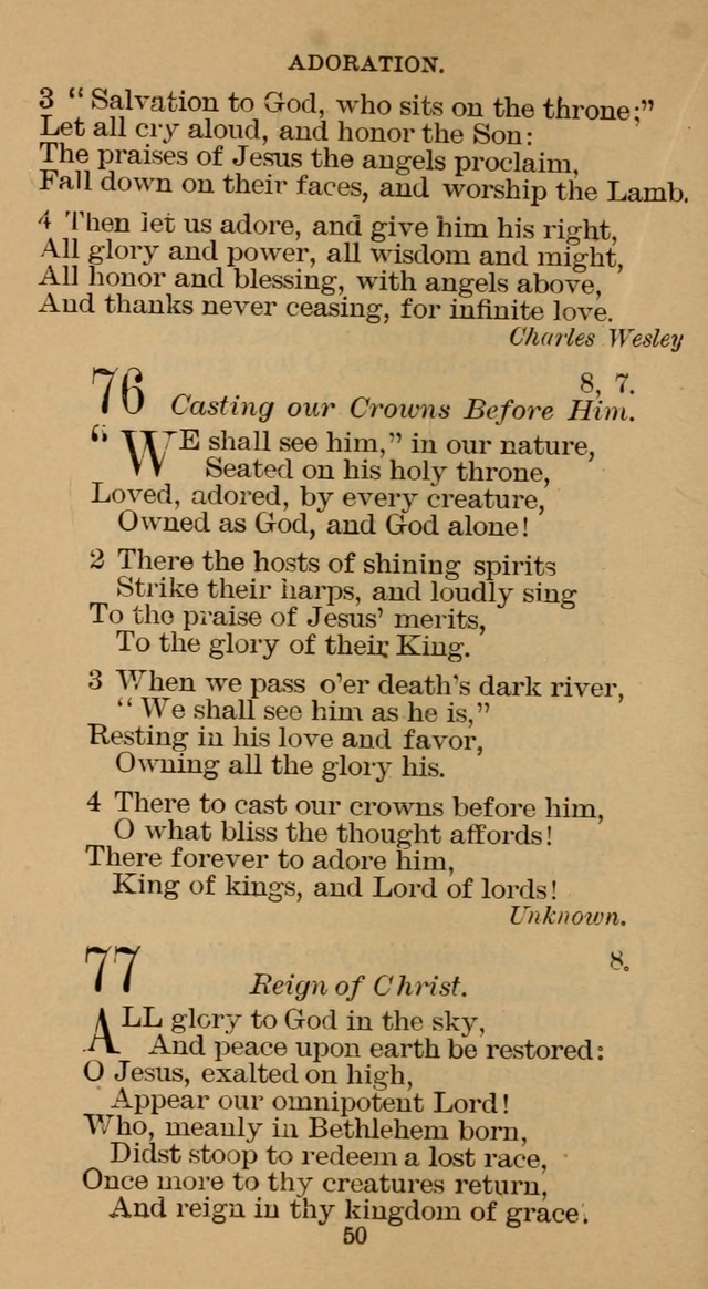 The Hymn Book of the Free Methodist Church page 50