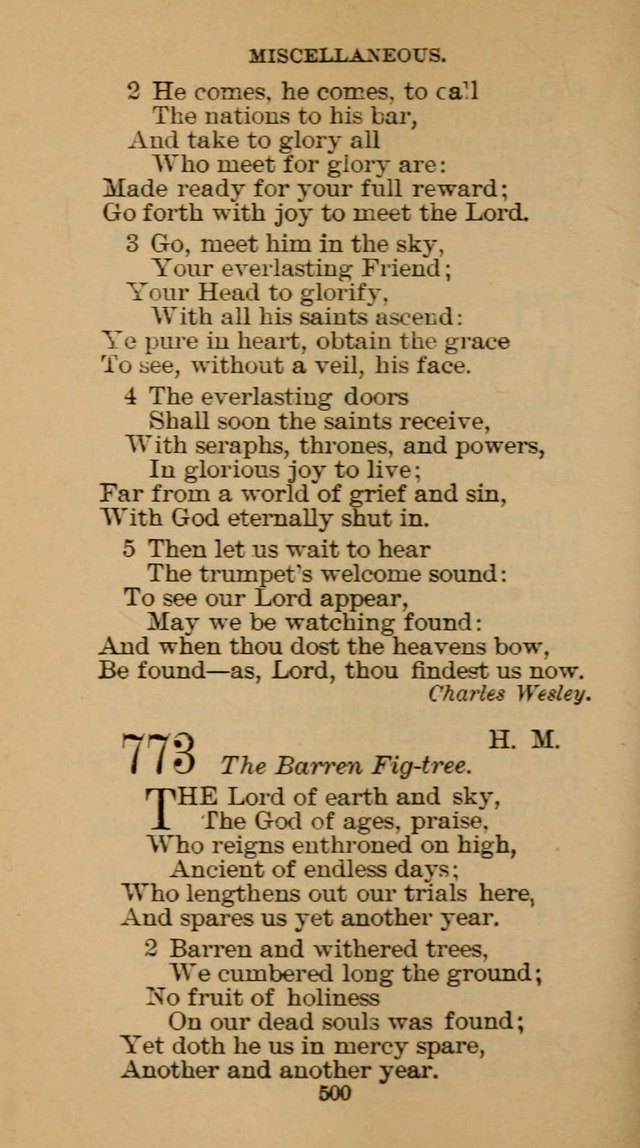 The Hymn Book of the Free Methodist Church page 502