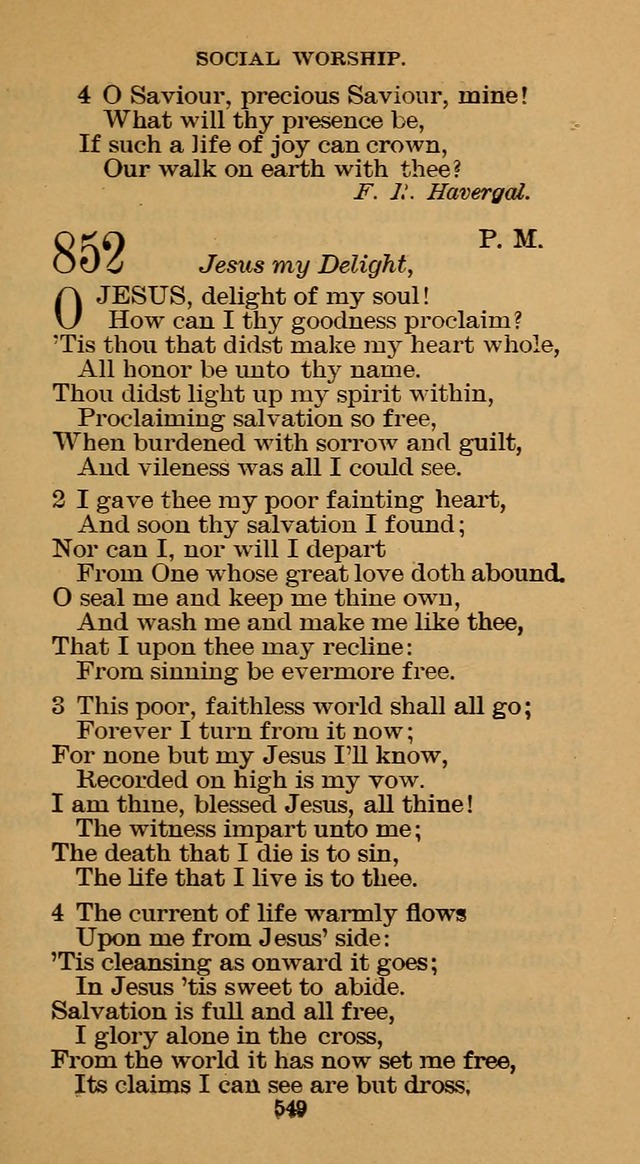 The Hymn Book of the Free Methodist Church page 551