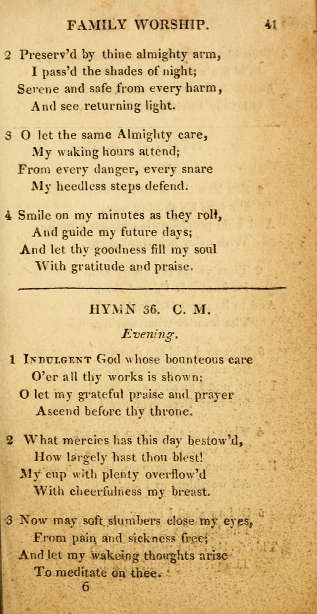 Hymns for Family Worship, with Prayers for Every Day in the Week (2nd ed.) page 41