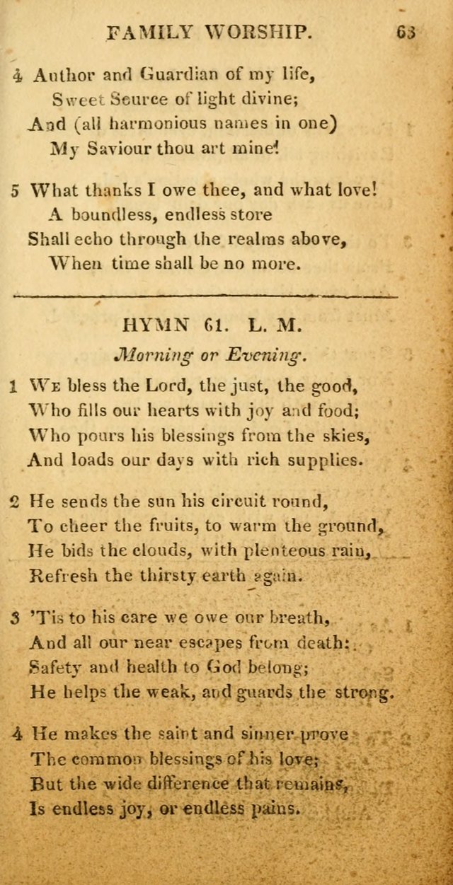 Hymns for Family Worship, with Prayers for Every Day in the Week (2nd ed.) page 63