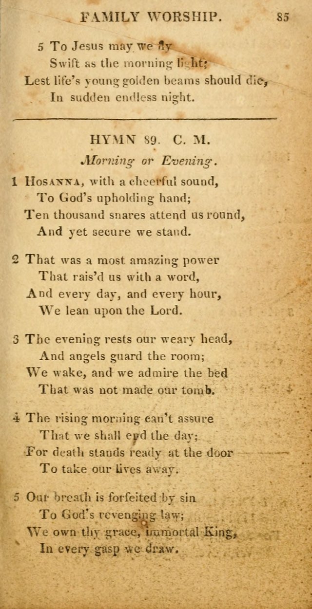 Hymns for Family Worship, with Prayers for Every Day in the Week (2nd ed.) page 85