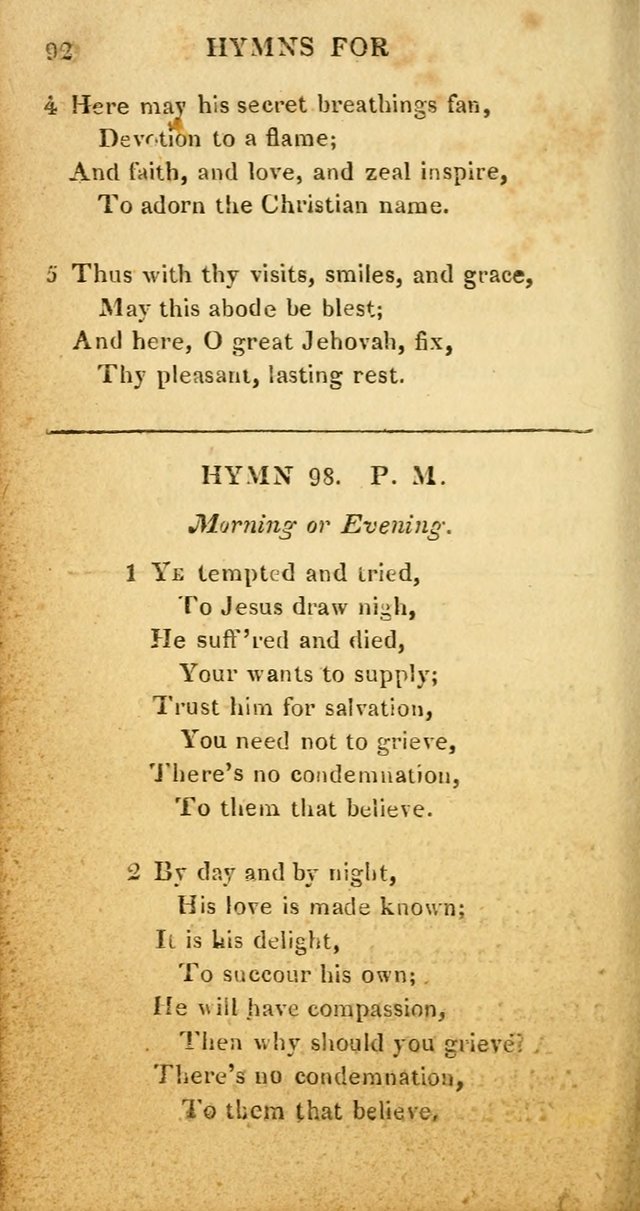 Hymns for Family Worship, with Prayers for Every Day in the Week (2nd ed.) page 92