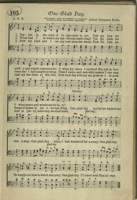 Harvest Hymns: Singable Gospel Songs page 103