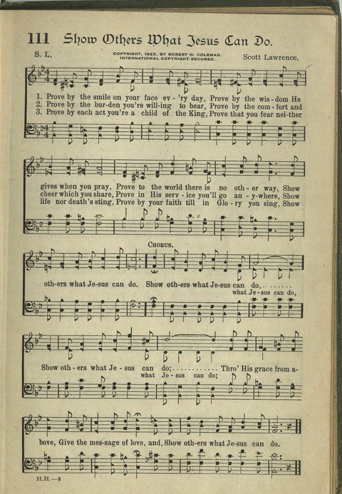 Harvest Hymns: Singable Gospel Songs page 111