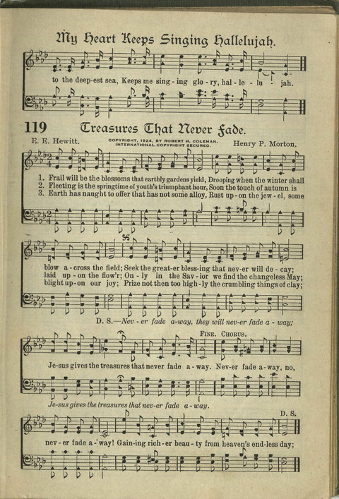 Harvest Hymns: Singable Gospel Songs page 119