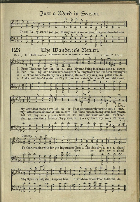 Harvest Hymns: Singable Gospel Songs page 123