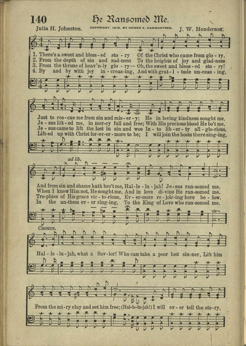 Harvest Hymns: Singable Gospel Songs page 140
