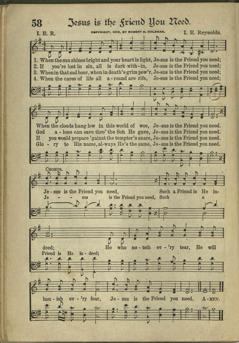 Harvest Hymns: Singable Gospel Songs page 58