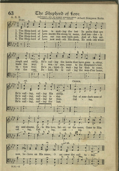 Harvest Hymns: Singable Gospel Songs page 63