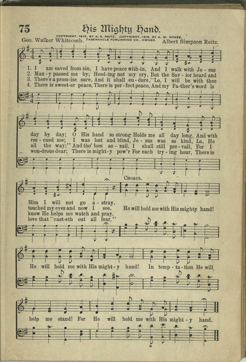 Harvest Hymns: Singable Gospel Songs page 75