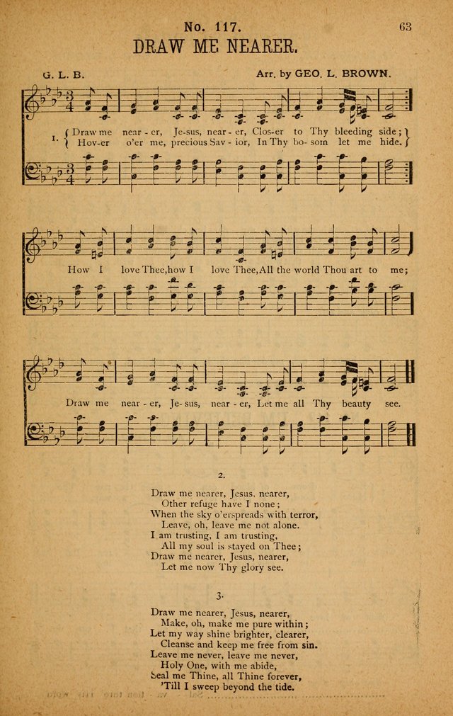 The Highway Hymnal: a choice collection of popular hymns and music, new and old. Arranged for the work in camp, convention, church and home page 63