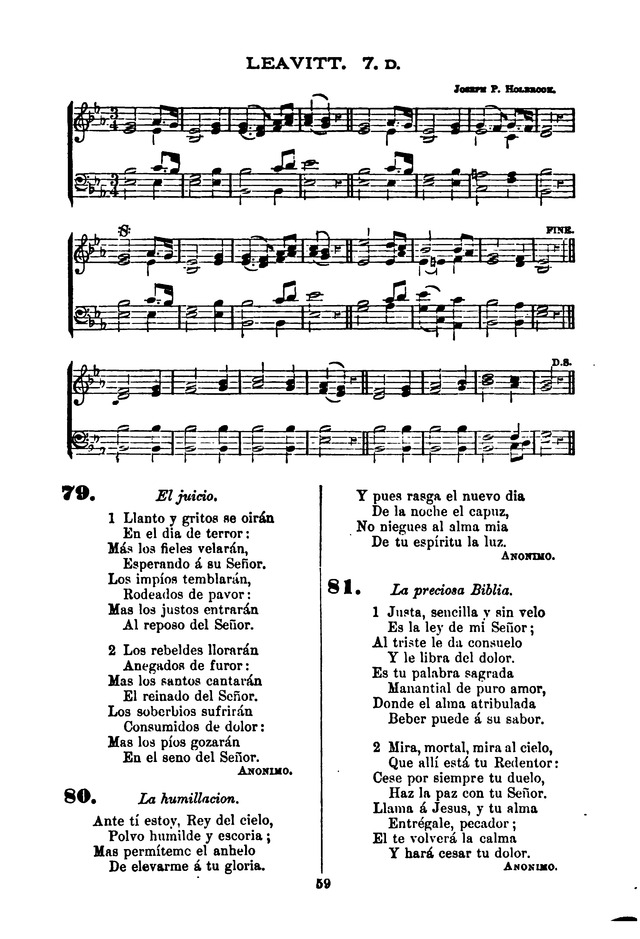Himnario de la Iglesia Metodista Episcopal page 69
