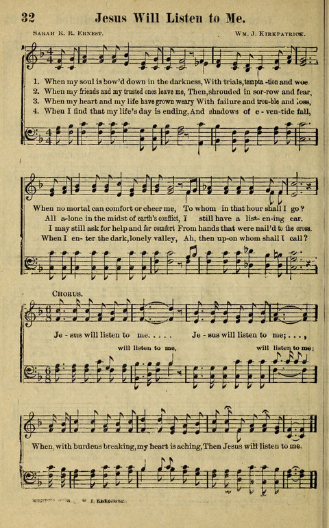 Hosannas to the King: A collection of Gospel Hymns suited to Church, Sunday School and Evangelistic Services page 32