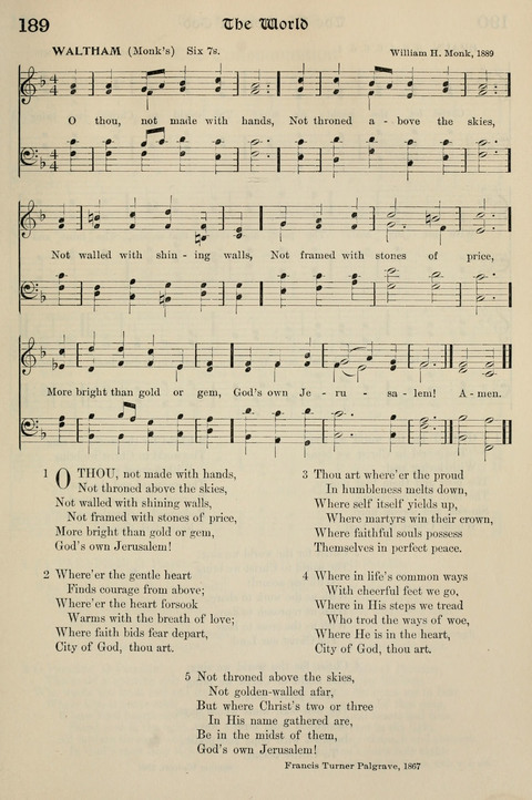 Hymns of the Kingdom of God: with Tunes page 189