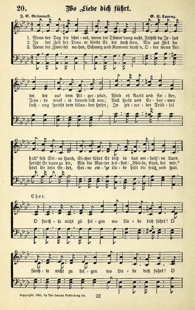 Heils-Lieder, eine Sammlung Geistlicher Lieder für Sonntagsschulen, Jugendvereine page 20