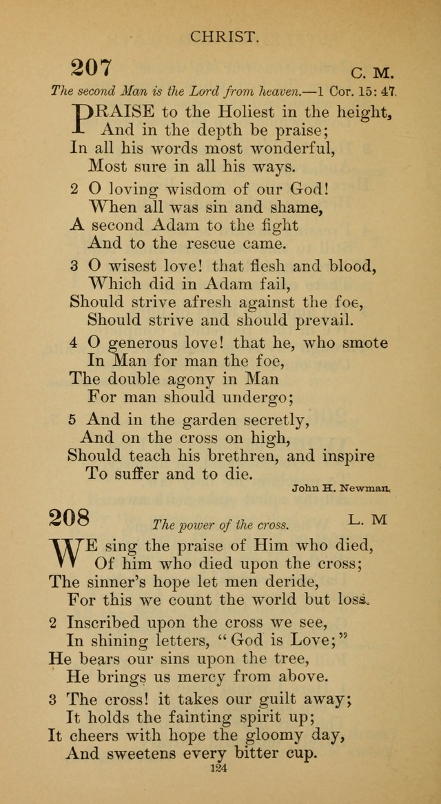 Hymnal of the Methodist Episcopal Church page 124
